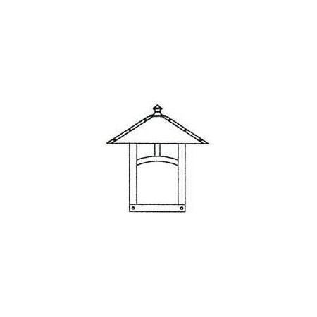 Arroyo Craftsman 16" evergreen flush wall mount without overlay (empty) EW-16ECR-BZ